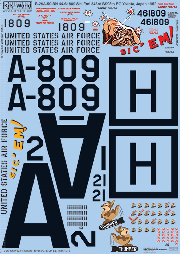 åĥ 1/48 ꥫΦ B-29 'Thumper' & 'Sic em!' Ρȵ ǥ