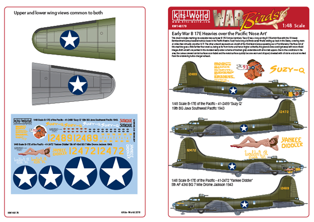 åĥɥǥ 1/48 WW.II ꥫ B-17E of the Pacific Suzy Q&Yank