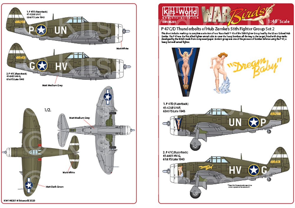 1/48 WW.II ꥫP-47D ܥ 쥤Хå56Ʈ롼 ǥ륻å 2