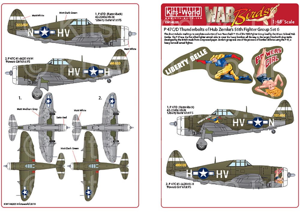 1/48 WW.II ꥫP-47D ܥ 쥤Хå56Ʈ롼 ǥ륻å 6