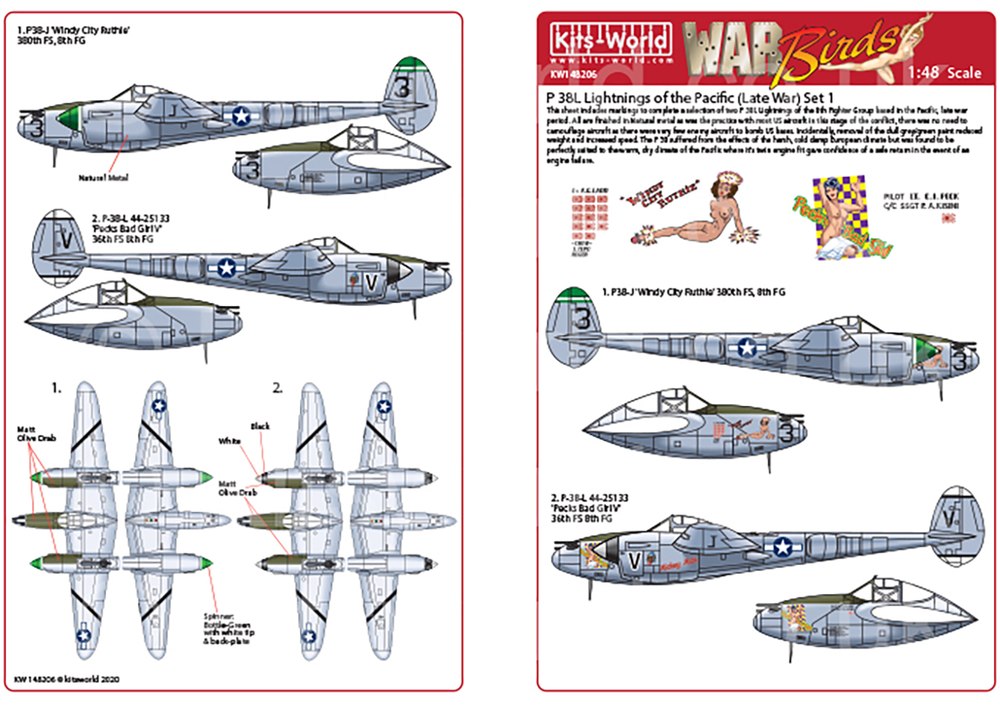 1/48 WW.II ꥫ P-38L饤ȥ˥ѡʿ˥ǥ륻å1 - ɥĤ