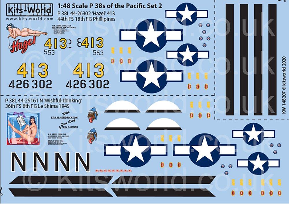 1/48 WW.II アメリカ軍P-38ライトニング用（太平洋戦線・後期