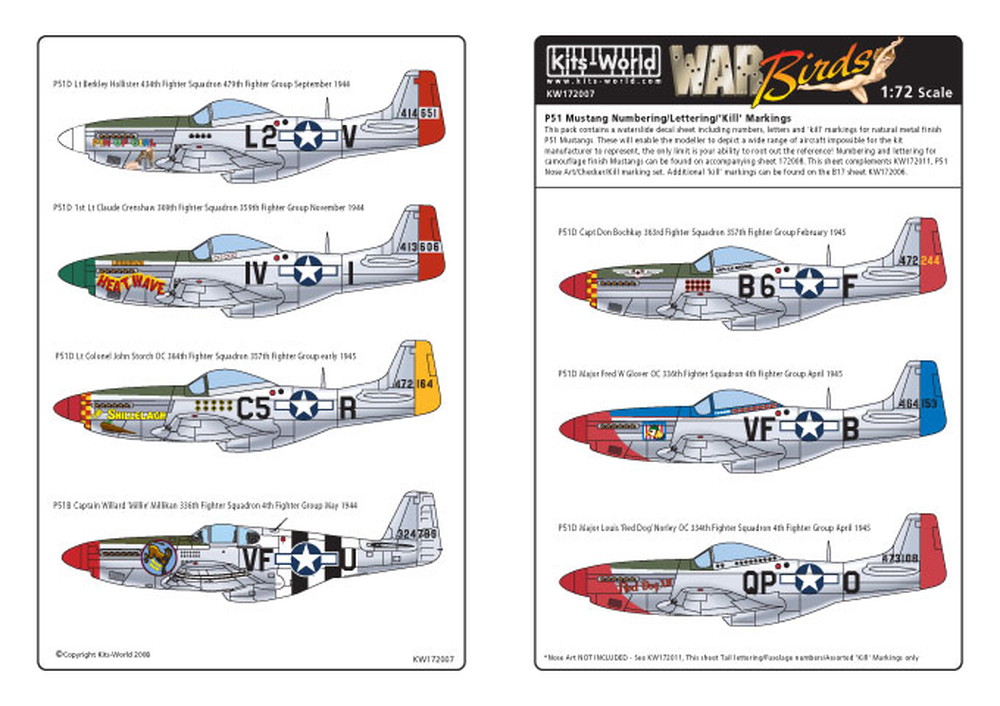 åĥ 1/72 WW.II P-51 ޥ ѥ쥿 & ʥСǥ(̵䵡)