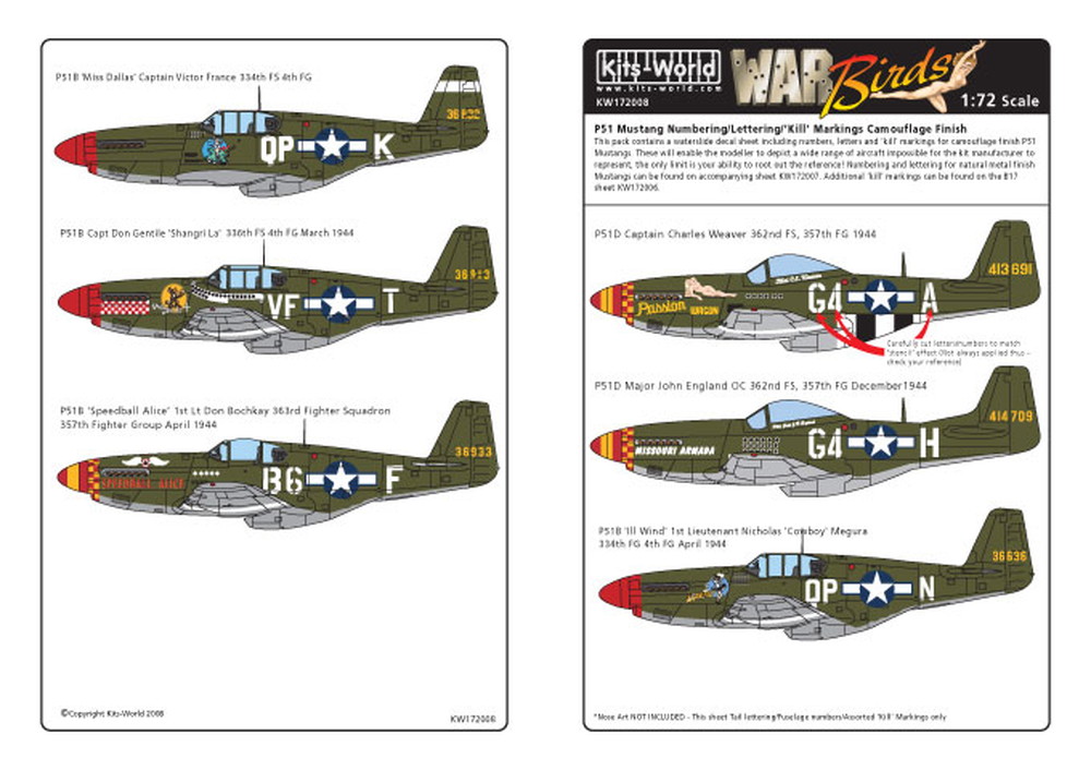 åĥ 1/72 WW.II P-51 ޥ ѥ쥿 & ʥСǥ(º)