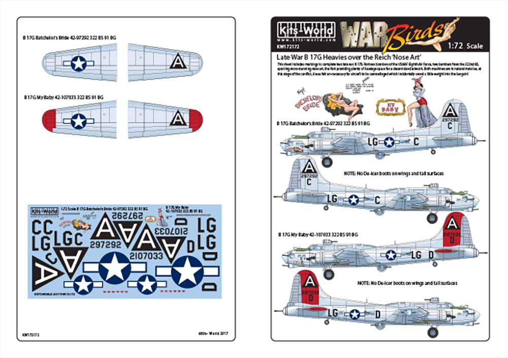 åĥɥǥ1/72 WW.II ꥫ B-17G "Bachelor's Bride" & "My Baby" - ɥĤ