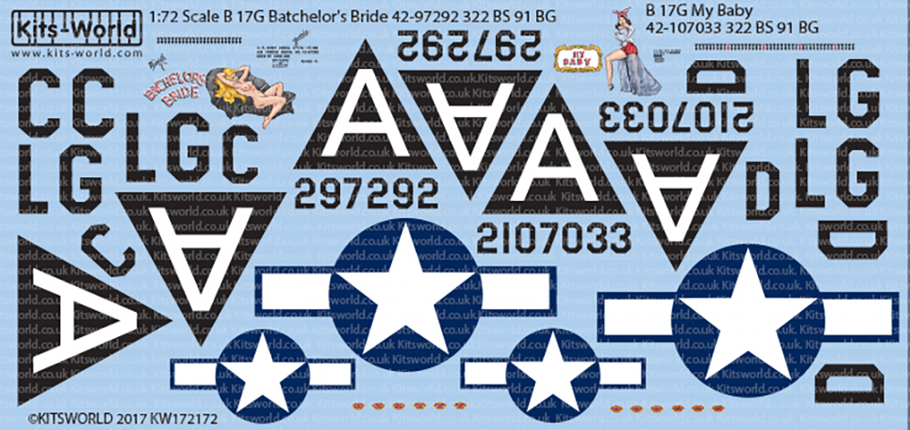 åĥɥǥ1/72 WW.II ꥫ B-17G "Bachelor's Bride" & "My Baby" - ɥĤ