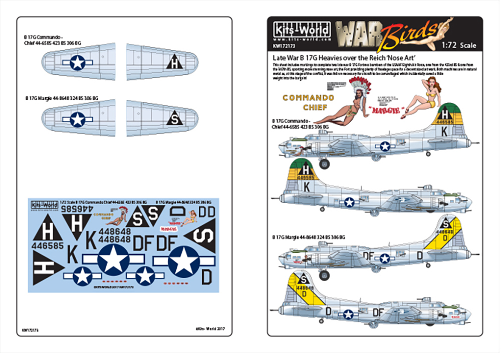 åĥɥǥ1/72 WW.II ꥫ B-17G Commando Chief & Margie