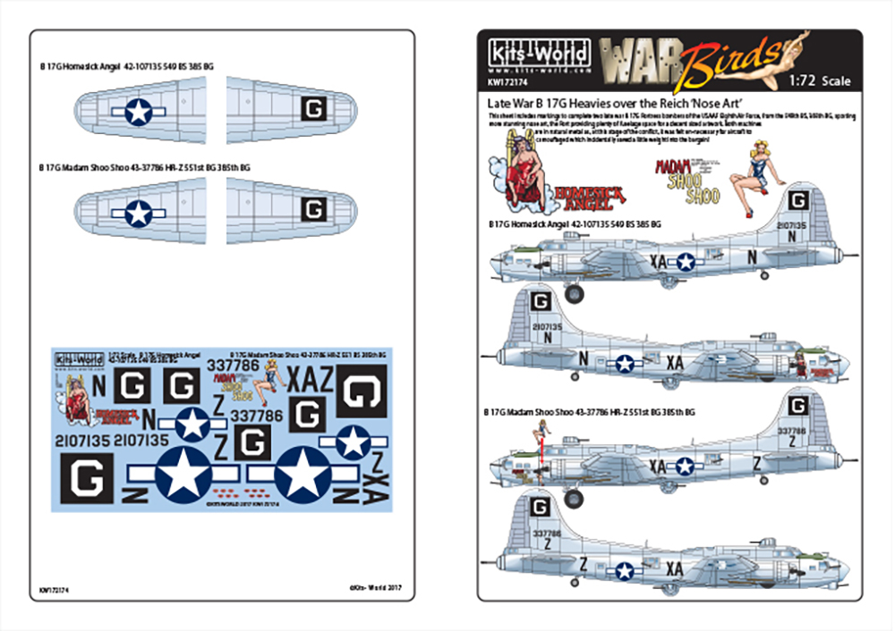 åĥ 1/72 WW.II ꥫ B-17G Homesick Angel & Madam Shoo Shoo - ɥĤ