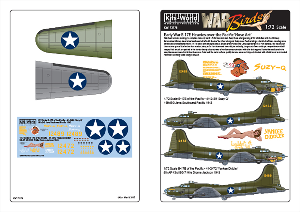 åĥɥǥ1/72 WW.II ꥫ B-17E of the Pacific Suzy Q&Yanke