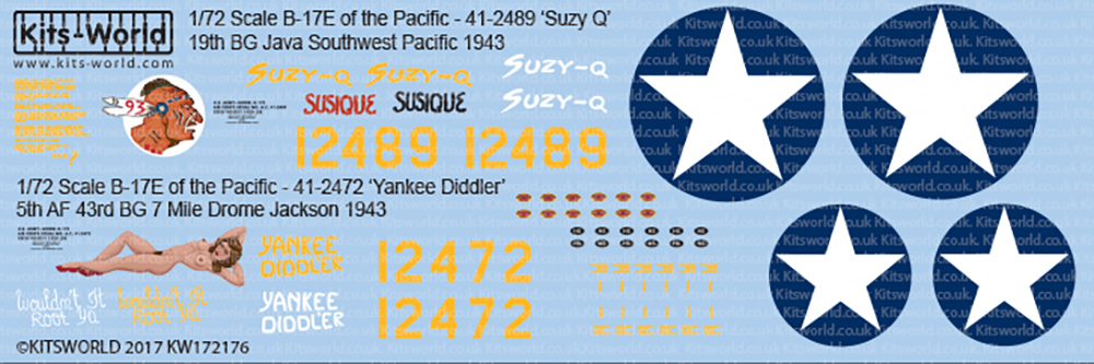 åĥɥǥ1/72 WW.II ꥫ B-17E of the Pacific Suzy Q&Yanke