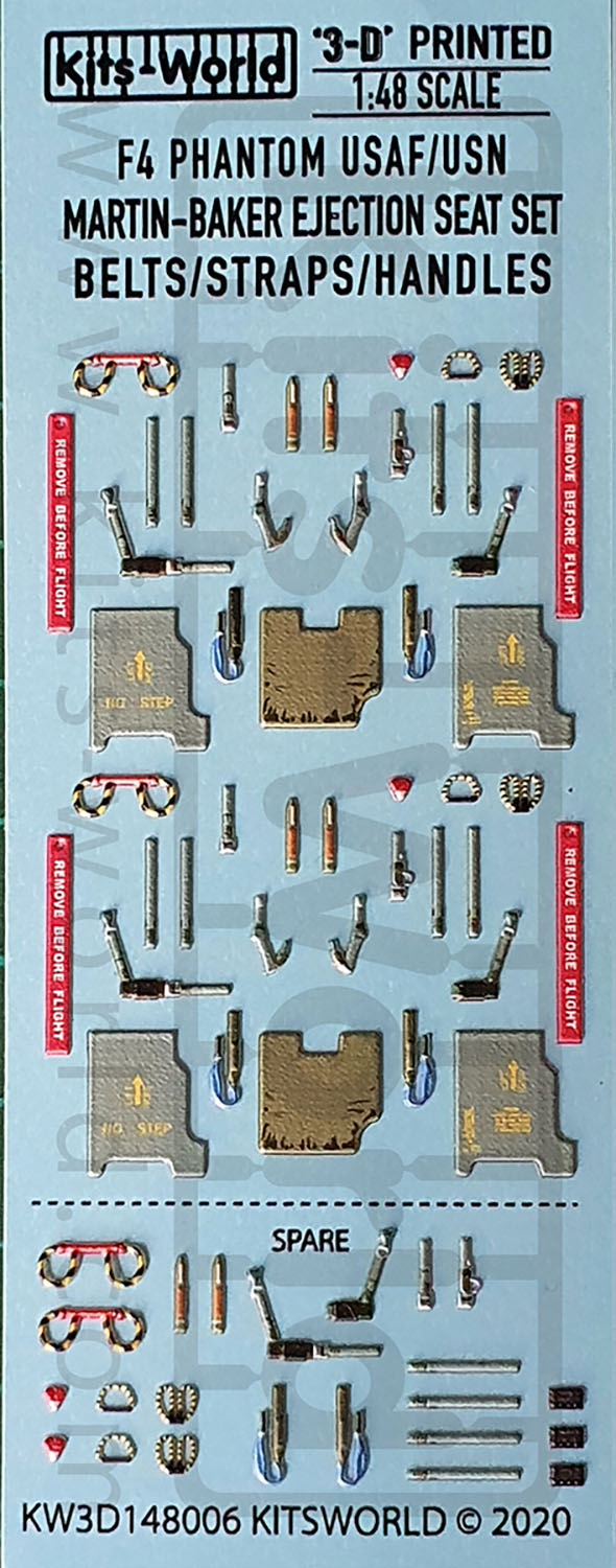1/48 USAF/USN F-4ファントム MB射出シート ディテールアップ 3D