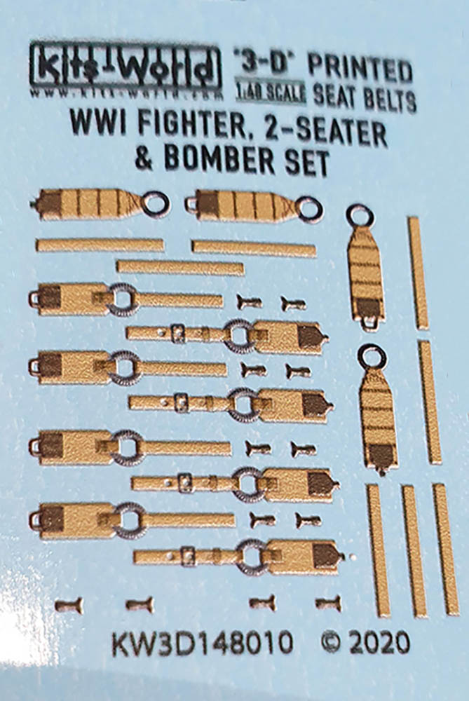 1/48 WW.I 2シーター戦闘機&爆撃機用 シートベルト ディテールアップ 3Dデカール - ウインドウを閉じる