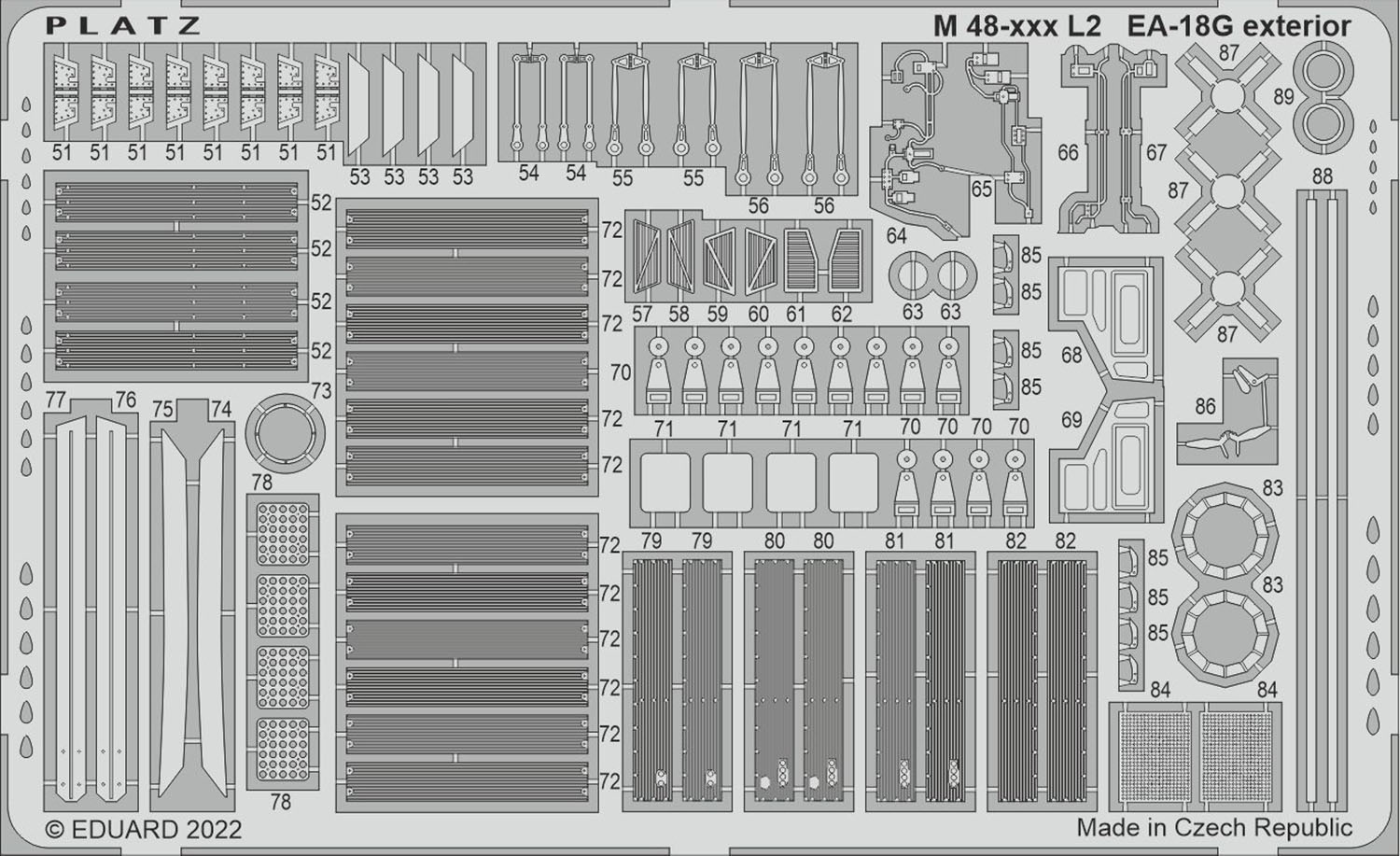 1/48 EA-18G Growler Photo-etched Parts for Exterior