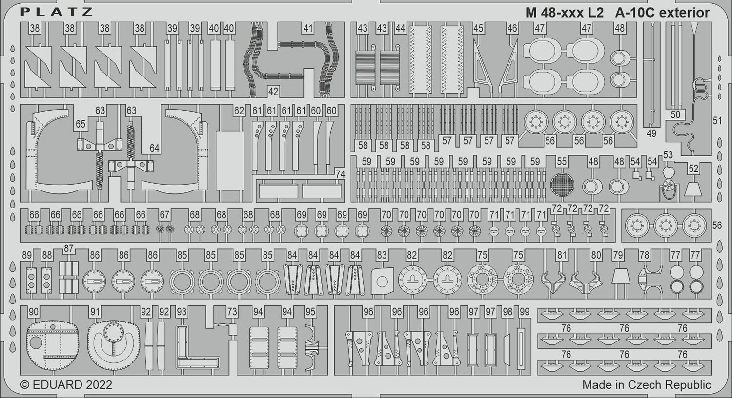 1/48 A-10C Thunderbolt II Photo-etched Parts for Exterior