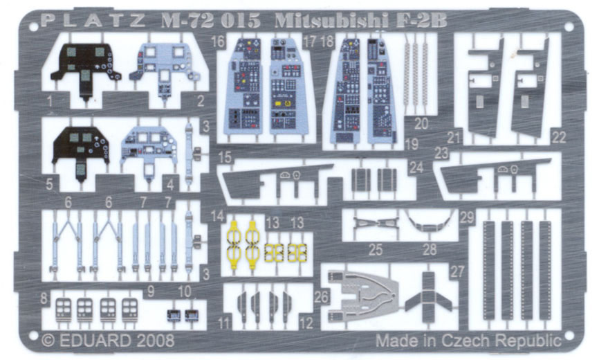 PLATZ 1/72 JASDF F-2B Photo etched parts