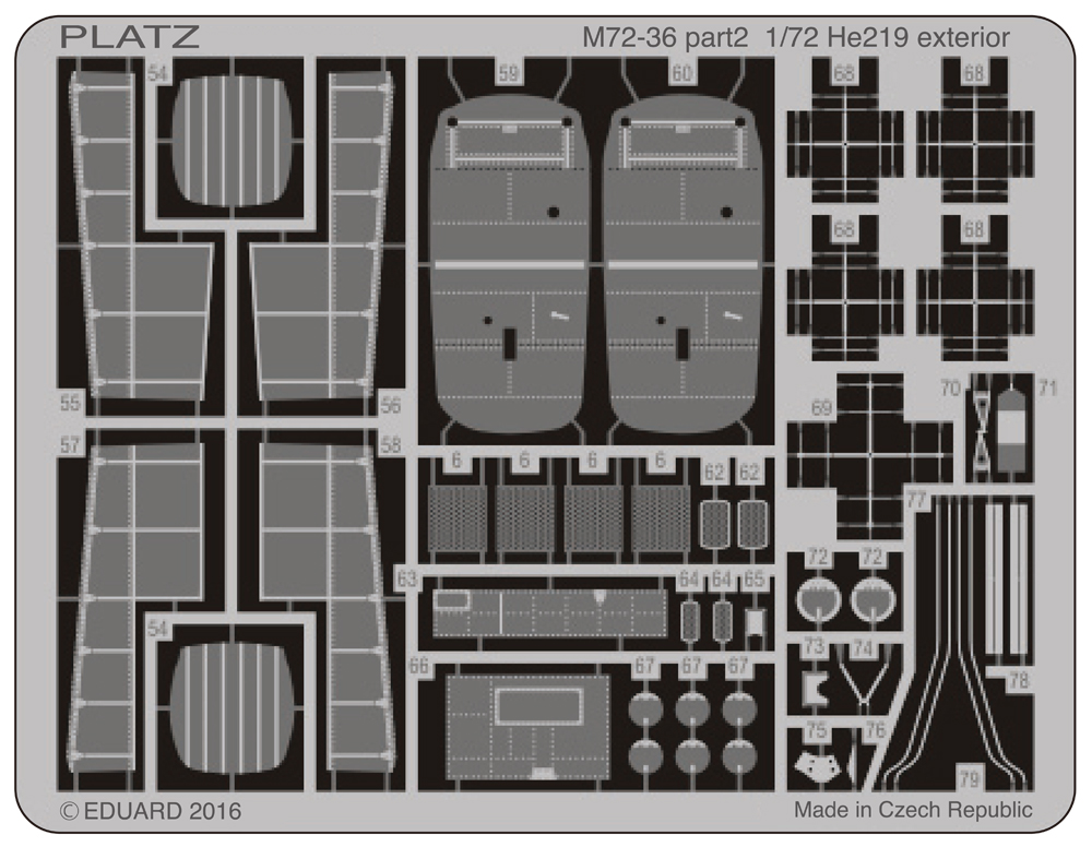 PLATZ 1/72 He219 exterior