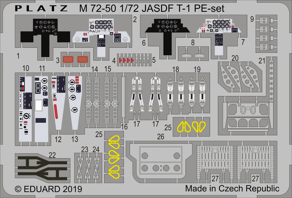 PLATZ Detail-up Parts for 1/72 JASDF JET TRAINER T-1