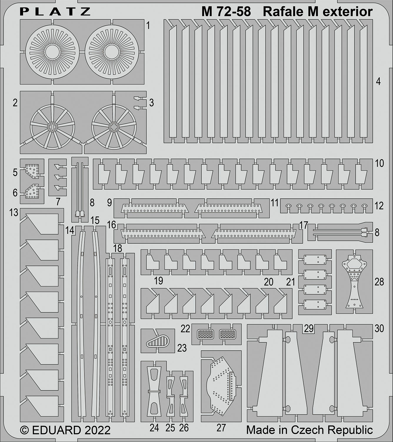 PLATZ 1/72 J.A.S.D.F AIM-7&AAM-3 Wing&Fin