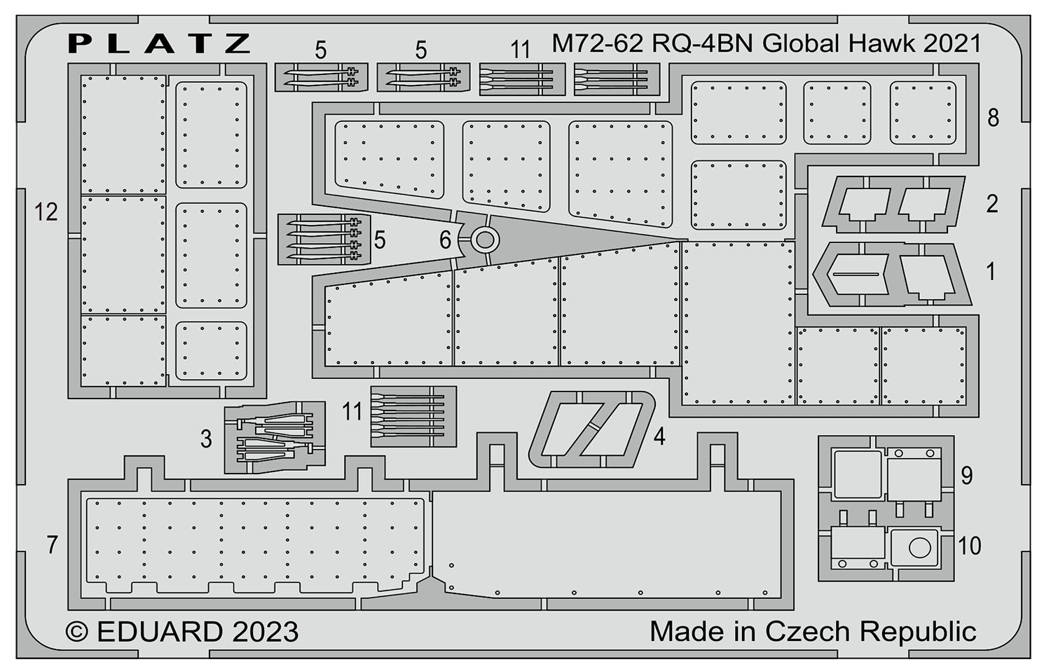 PLATZ 1/72 J.A.S.D.F F-1/T-2 PHOTO ETCHED