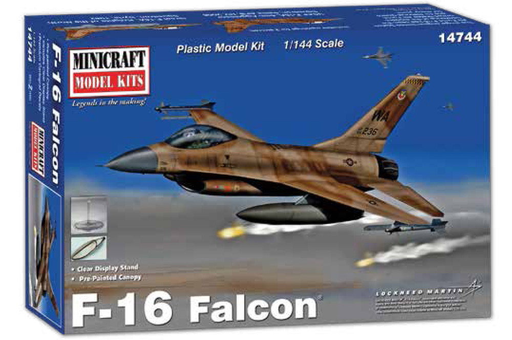 ミニクラフト 1/144 アメリカ空軍 F-16A ファイティングファルコン (フレーム塗装済キャノピー付属) - ウインドウを閉じる