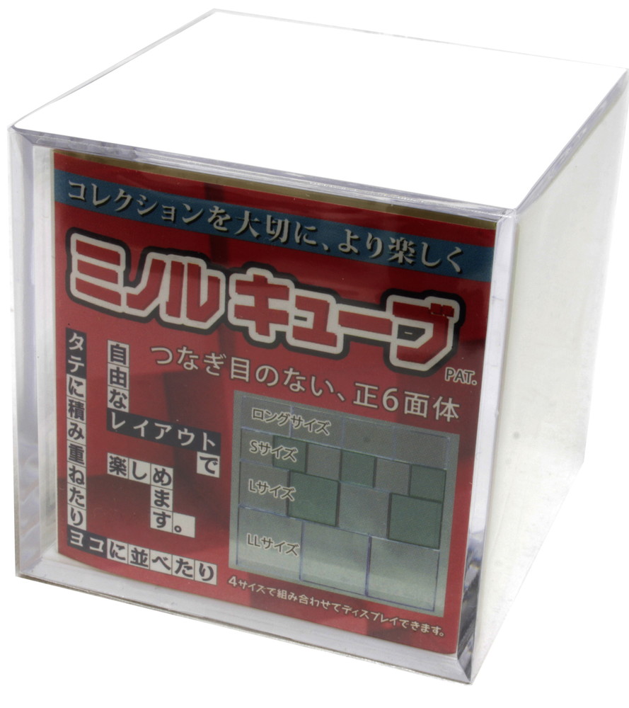 MINORU CUBE Clear Display Case CLEARxWHITE S(Small)