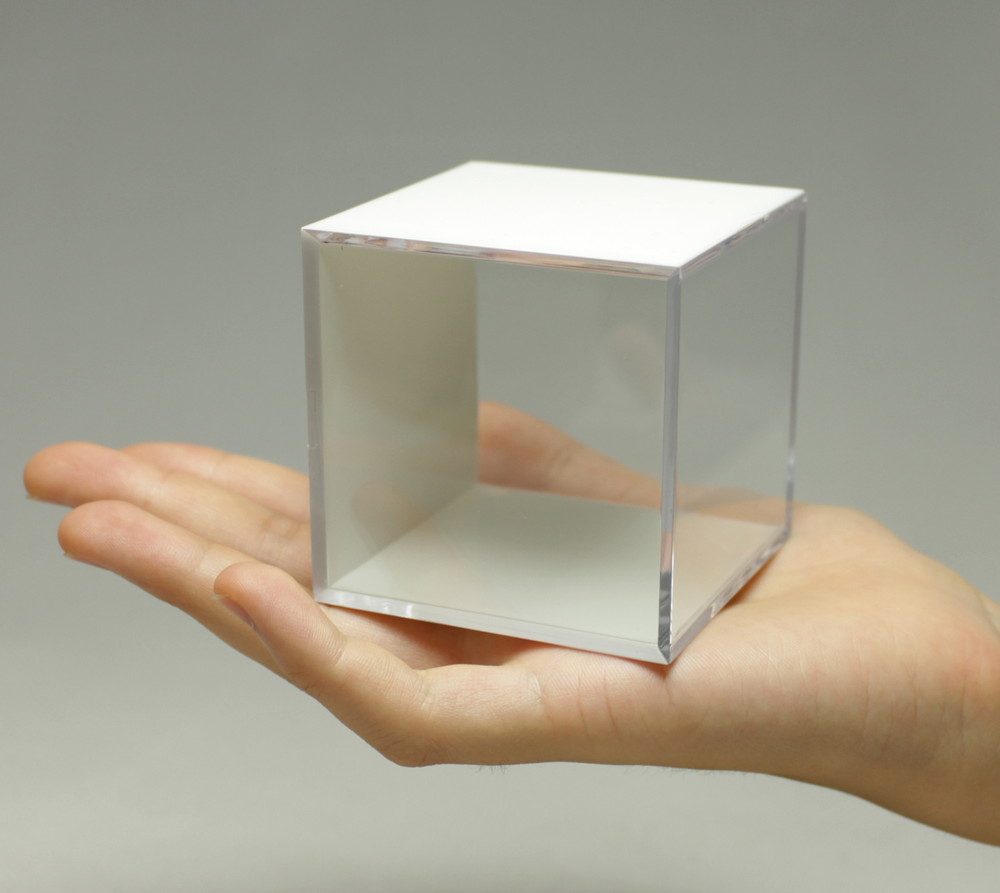 MINORU CUBE Clear Display Case CLEARxWHITE S(Small)