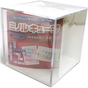 MINORU CUBE Clear Display Case ClearxWhite L(Large)