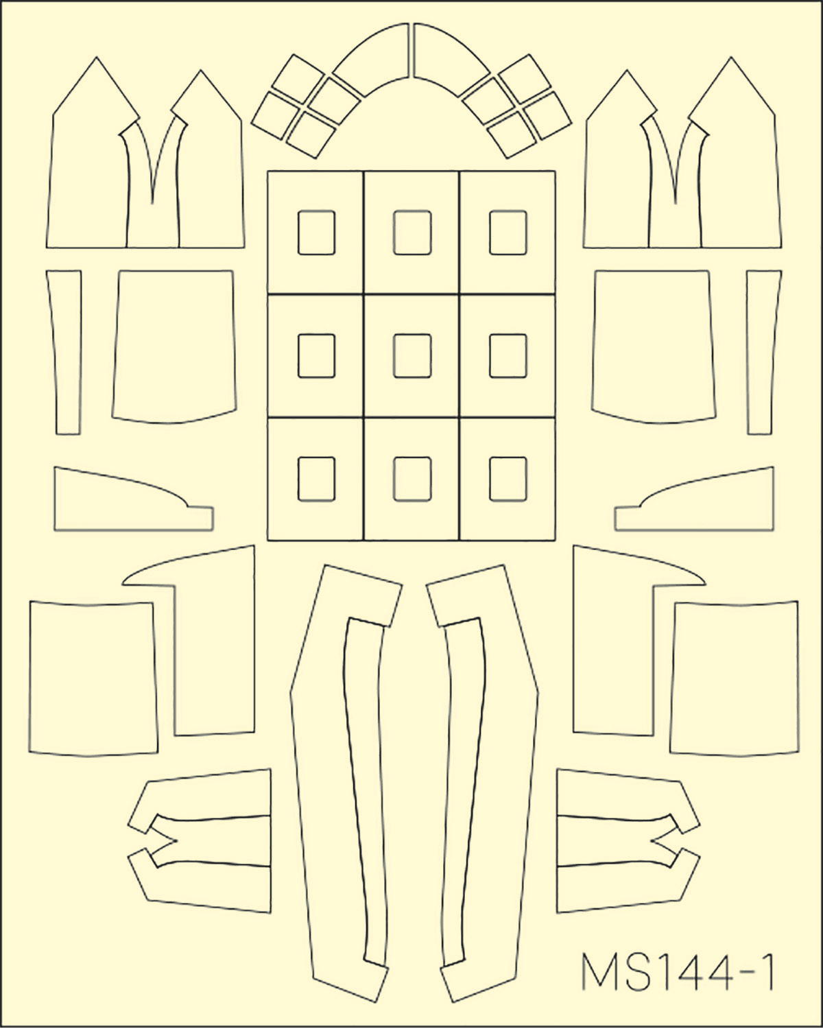 Masking Sheet for 1/144 C-46D Commando