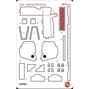 PLATZ/NUNU Detail-Up Parts for 1/24 LANCIA DELTA S4 '86 SANREMO