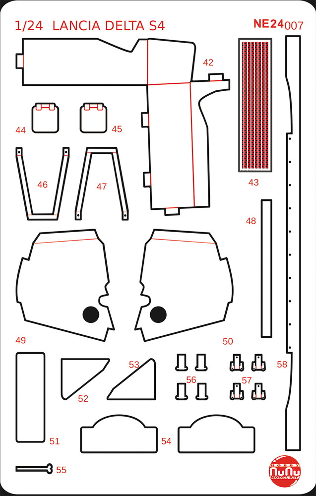 PLATZ/NUNU Detail-Up Parts for 1/24 LANCIA DELTA S4 '86 SANREMO