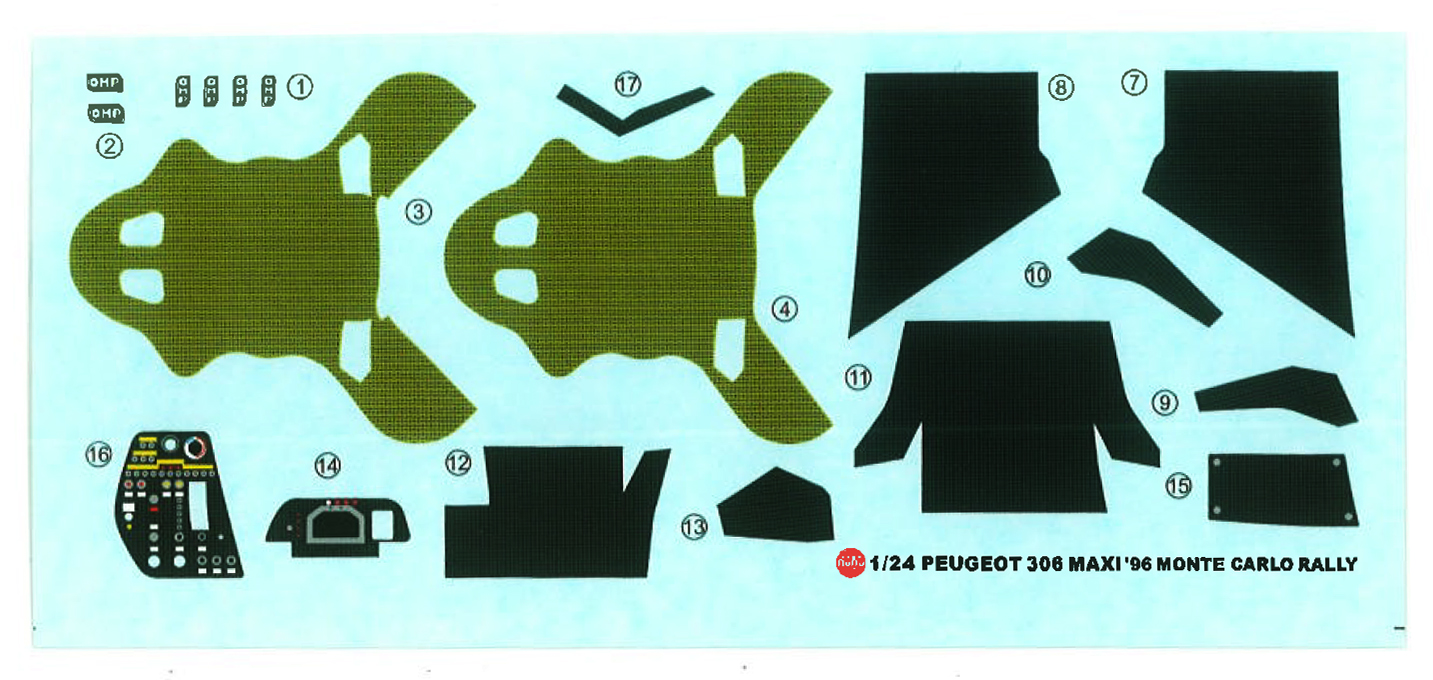PLATZ Detail-Up Parts for 1/24 PEUGEOT 306 MAXI