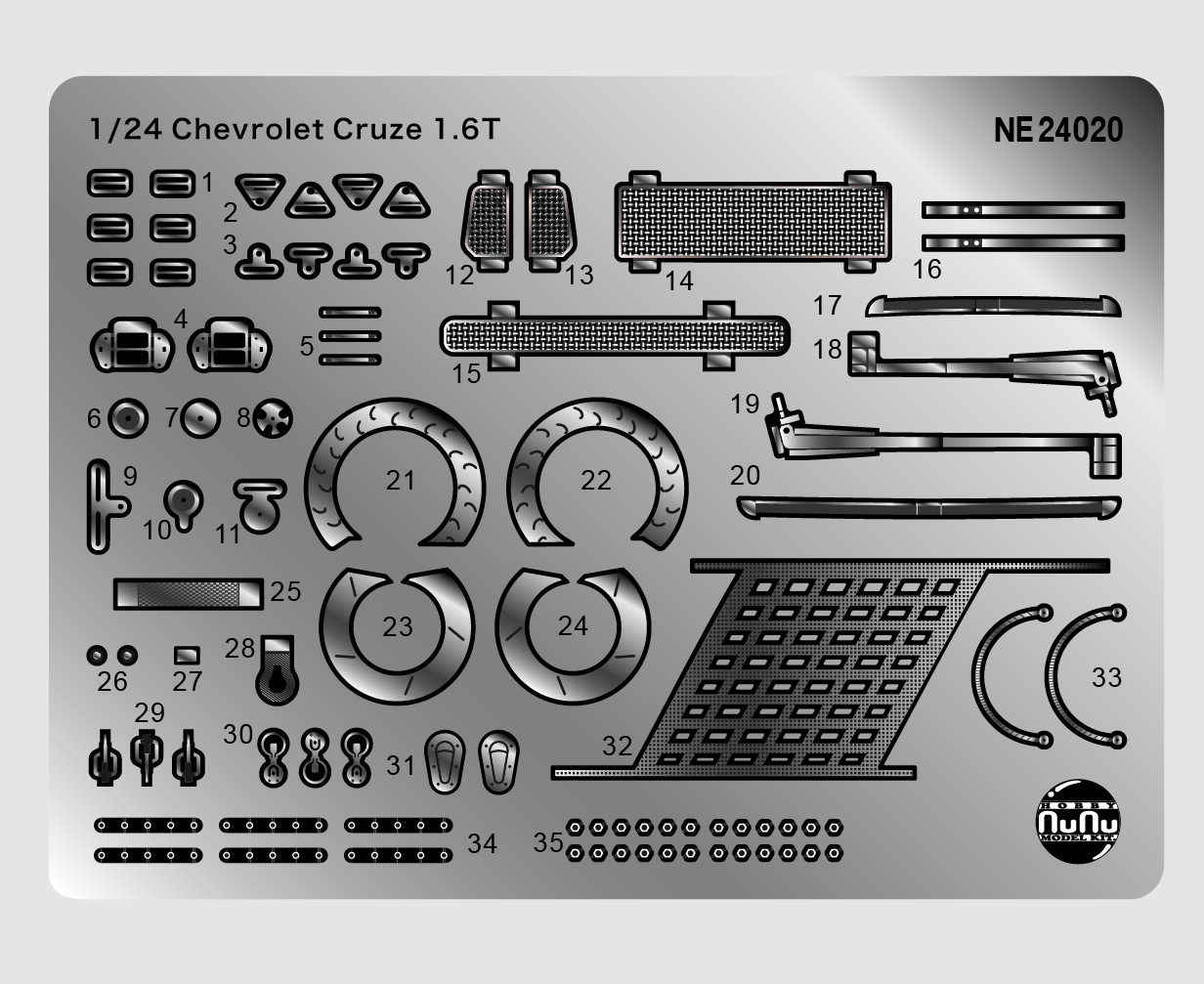 Detail-up Parts for PLATZ / NUNU 1/24 Chevrolet Cruze 1.6T '13 W