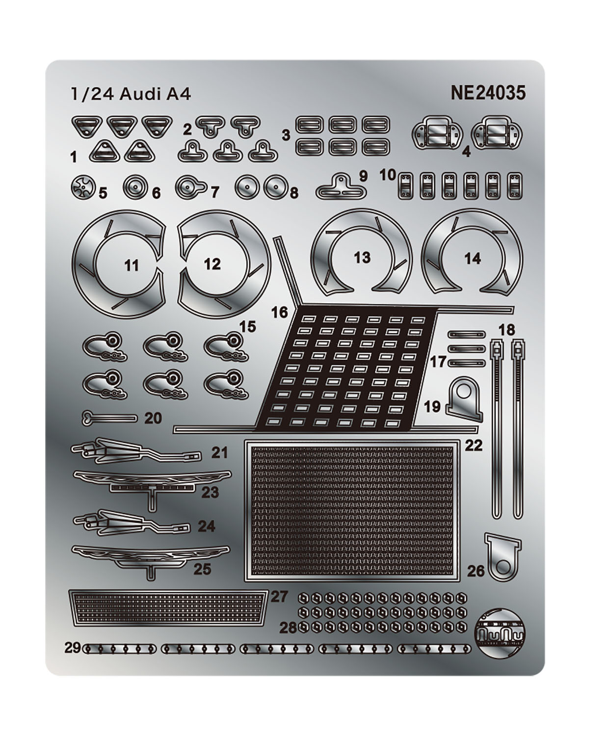 Detail-up Parts for 1/24 Audi A4 BTCC CHAMPION 1996