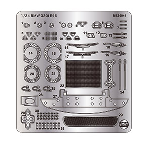 Detail-up Parts for 1/24 BMW 320i E46 MACAU GUIA RACE 2001 WINN