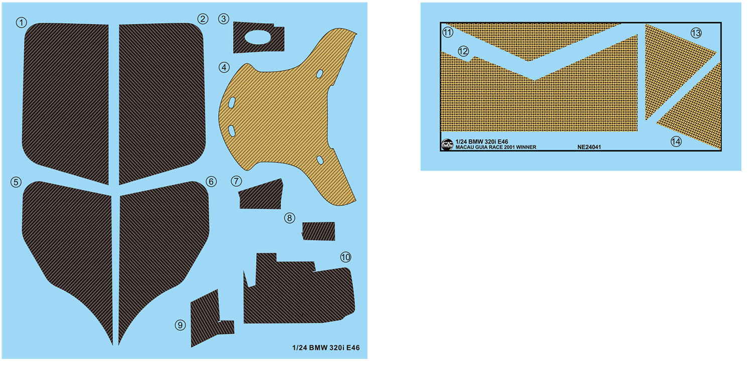 Detail-up Parts for 1/24 BMW 320i E46 MACAU GUIA RACE 2001 WINN