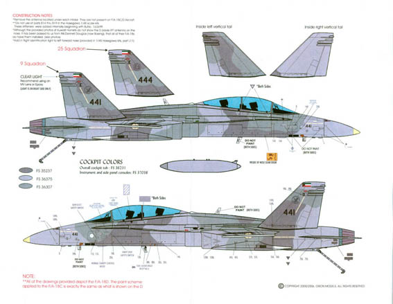 Orion Scale Models 1/72 F/A-18C/D Kuwaiti Air Force