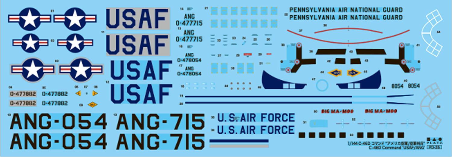 PLATZ 1/144 USAF Cargo Airplane C-46D Commando USAF/ANG