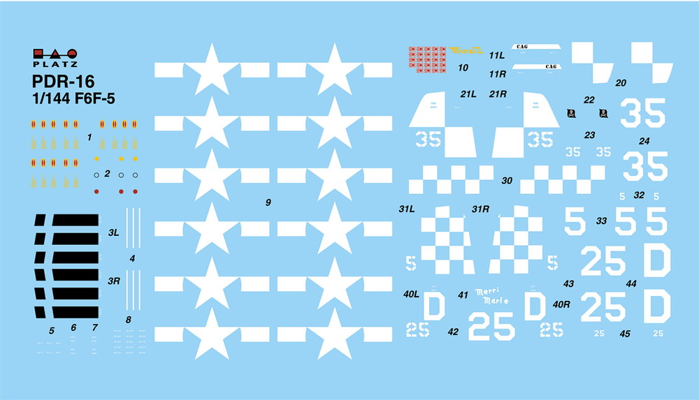 PLATZ 1/144 F6F-5 HELLCAT "David McCampbell" (2 kits in one box)