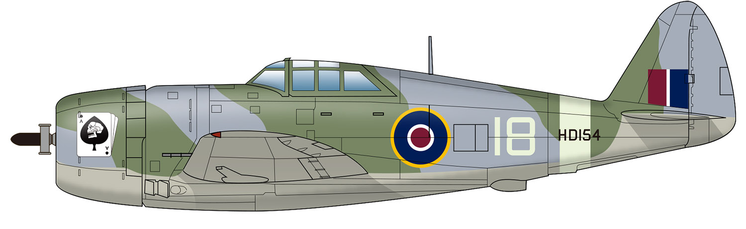PLATZ 1/144 Thunderbolt Mk.l “Razorback” WW.ll RAF (2Kits)
