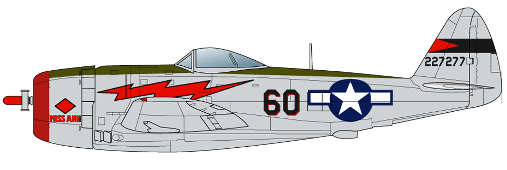 PLATZ 1/144 USAAF P-47D Thunderbolt "Bubble Top" (2 kits)