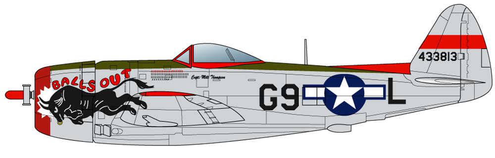 PLATZ 1/144 USAAF P-47D Thunderbolt "Bubble Top" (2 kits)