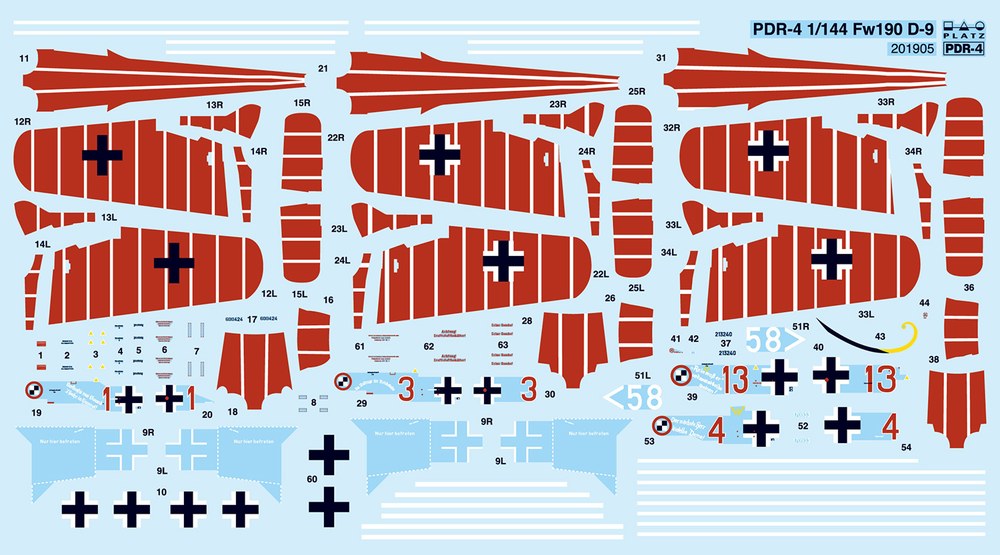 PLATZ 1/144 Fw190 D-9 "JV44" (2 kits in one box)