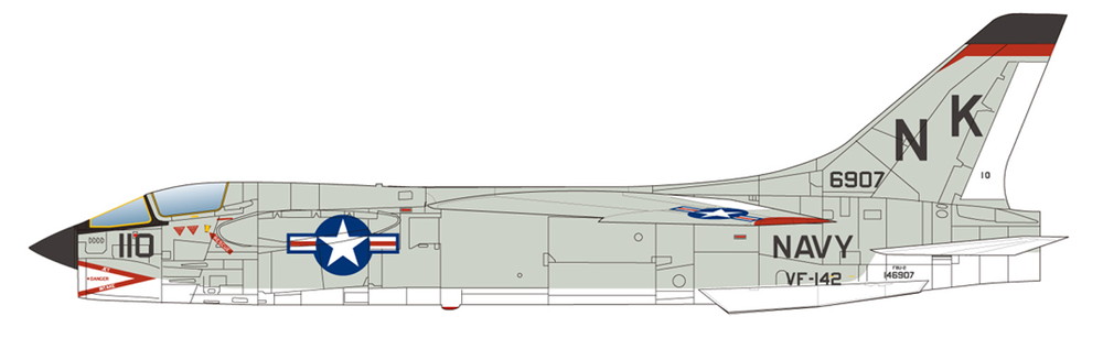 PLATZ 1/144 F8U-2 CRUSADER Jolly Rogers (2 kits in one box)