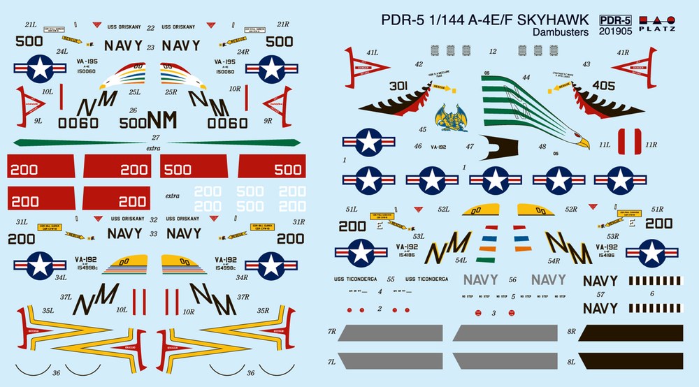 PLATZ 1/144 A-4E/F SKY HAWK Dambusters/Golden Dragons (2 kits