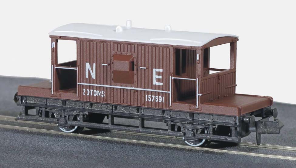 Nゲージ イギリス2軸貨車 車掌車 (緩急車・NE・錆色)【NR-28E】 [PENR 