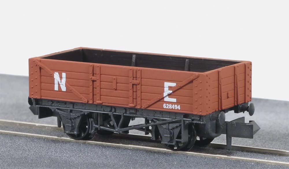 Nゲージ イギリス2軸貨車 鉱石運搬車 (5枚側板・LNER・錆色)【NR-40E】 - ウインドウを閉じる
