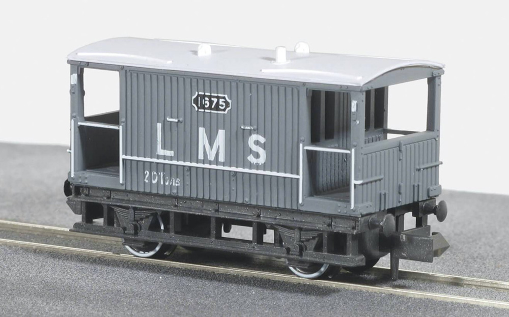 Nゲージ イギリス2軸貨車 車掌車 (緩急車・LMS・ライトグレイ)【NR-48M】