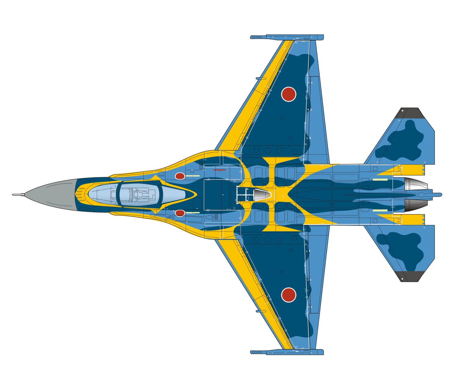 PLATZ 1/144 JASDF F-2A Special Marking for 50th Anniversary of 3