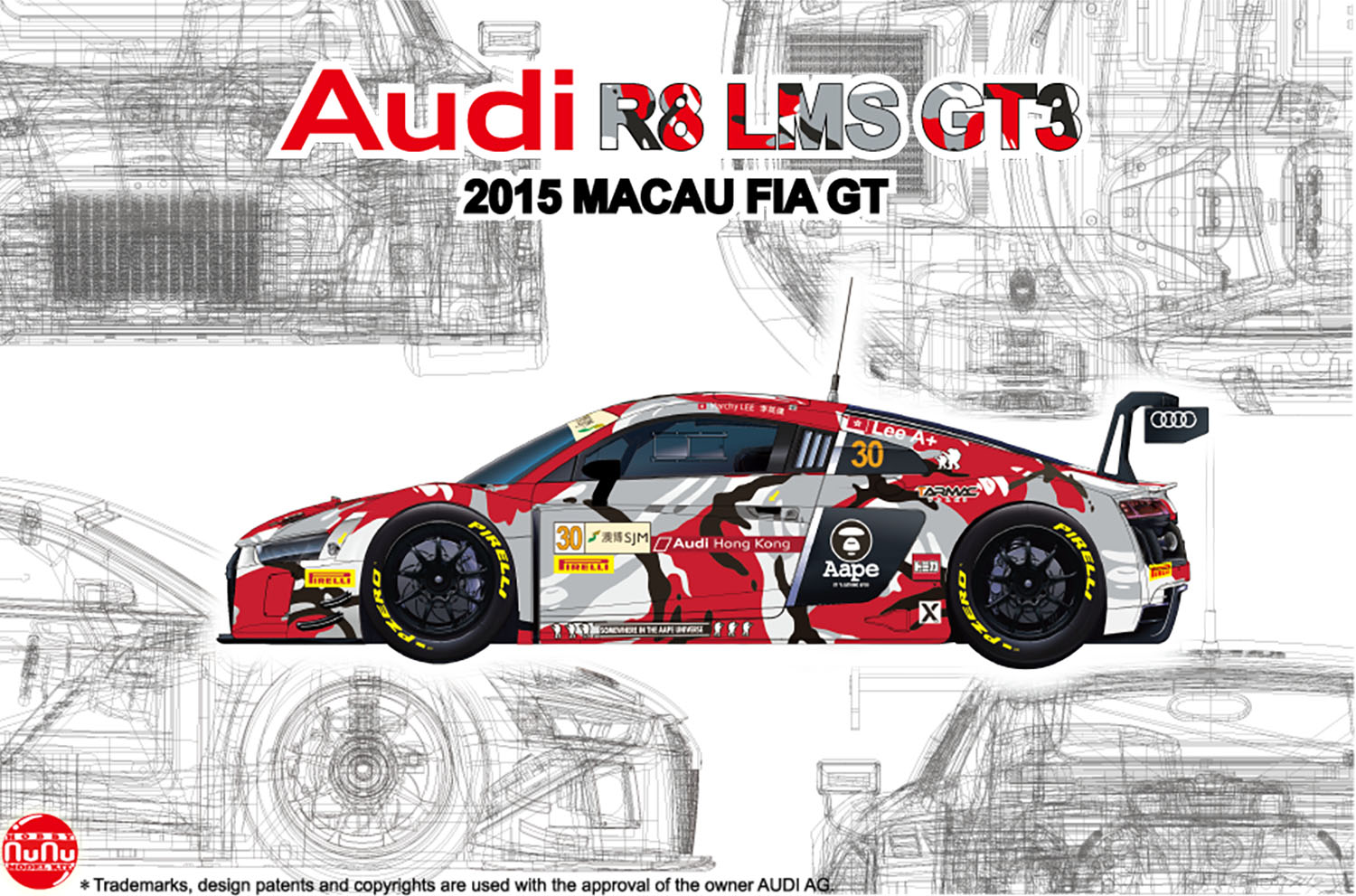PLATZ/NUNU 1/24 Audi HONG KONG R8 2015 MACAU GT