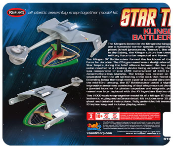 POLAR LIGHTS STER TREK 1/1000 KLINGON D7 Battlecruiser